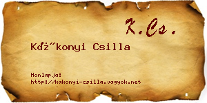 Kákonyi Csilla névjegykártya