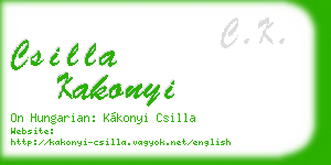 csilla kakonyi business card