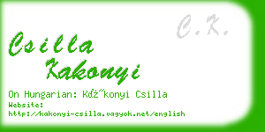 csilla kakonyi business card